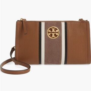Tory Burch Carson Stripe Leather Crossbody Bag